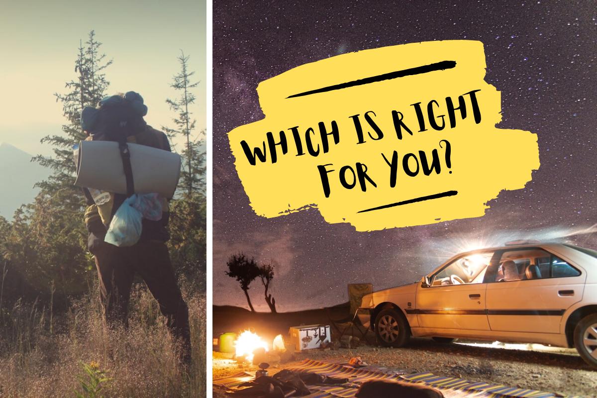 Car Camping vs. Backpacking [Which is Right for You?]